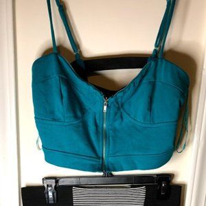 Teal Crop Top Bustier Large